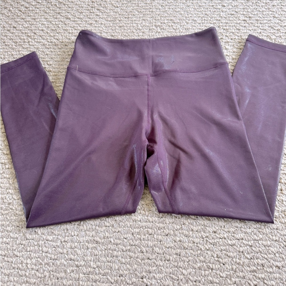 Zyia Plum Metallic Light n Tight Hi-rise 7/8 24" size 6-8